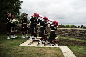 Four Canadian First World War soldiers buried in France.